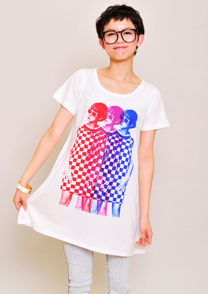 A Line Short Sleeve One-Piece(3 Color Girls)