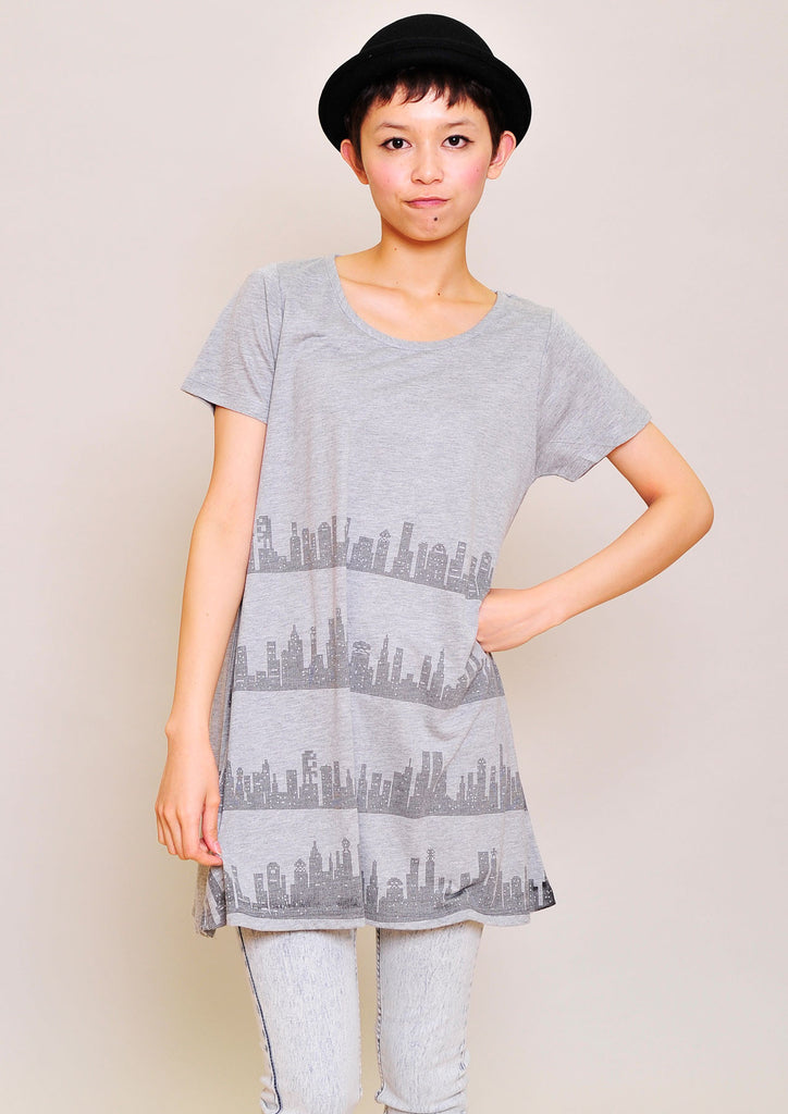 A Line Short Sleeve One-Piece(City Line)