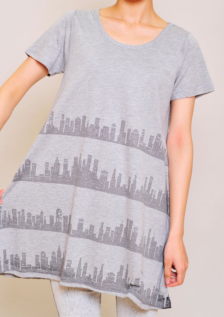 A Line Short Sleeve One-Piece(City Line)