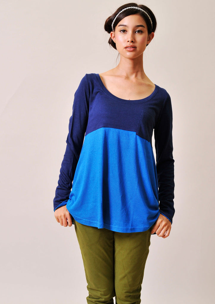 A Line Long Sleeve(Navy)