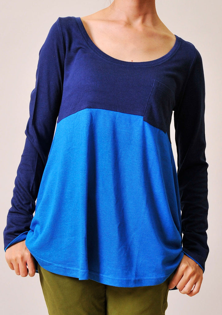 A Line Long Sleeve(Navy)