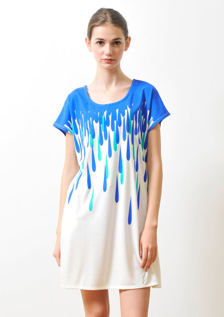 A Line Short Sleeve One-piece B(Waterdrop)