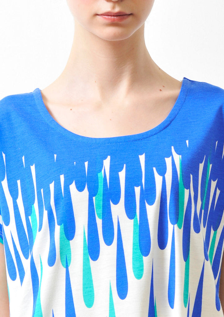 A Line Short Sleeve One-piece B(Waterdrop)