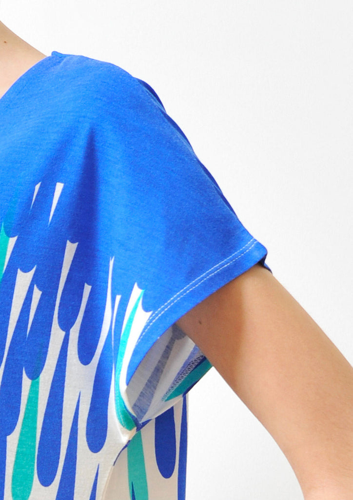 A Line Short Sleeve One-piece B(Waterdrop)