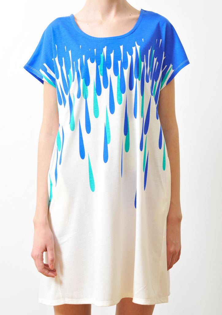 A Line Short Sleeve One-piece B(Waterdrop)