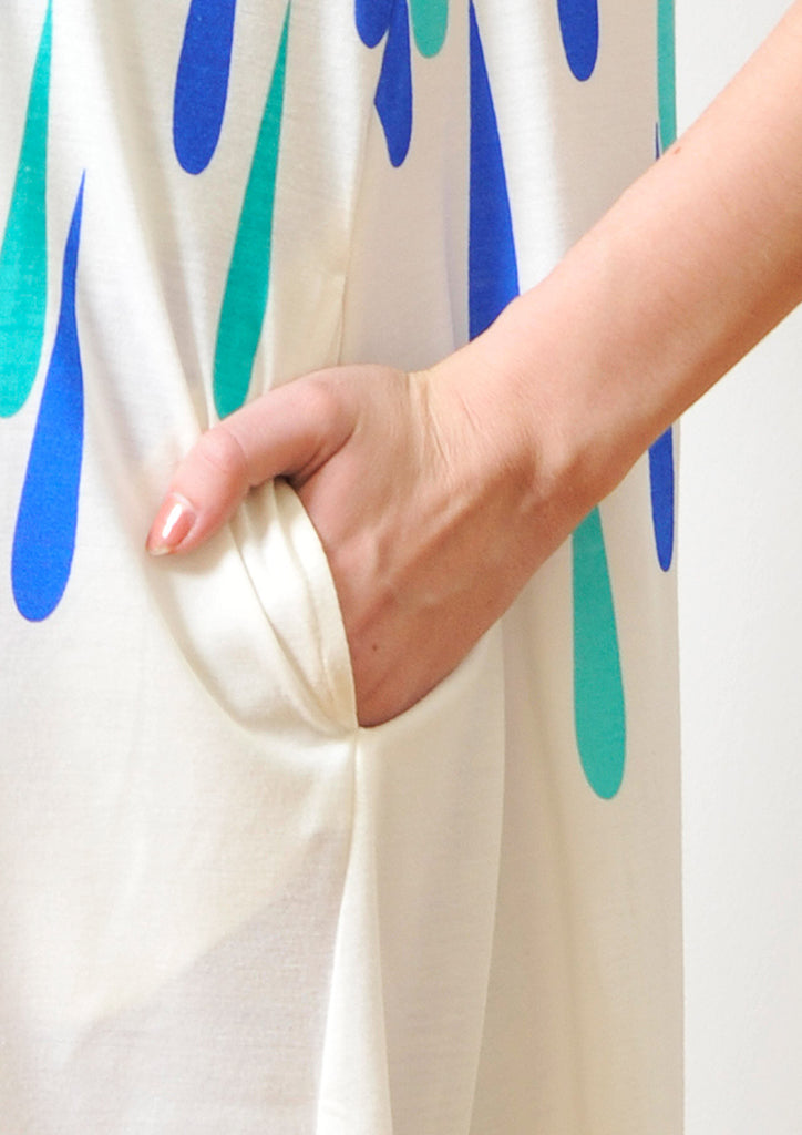 A Line Short Sleeve One-piece B(Waterdrop)