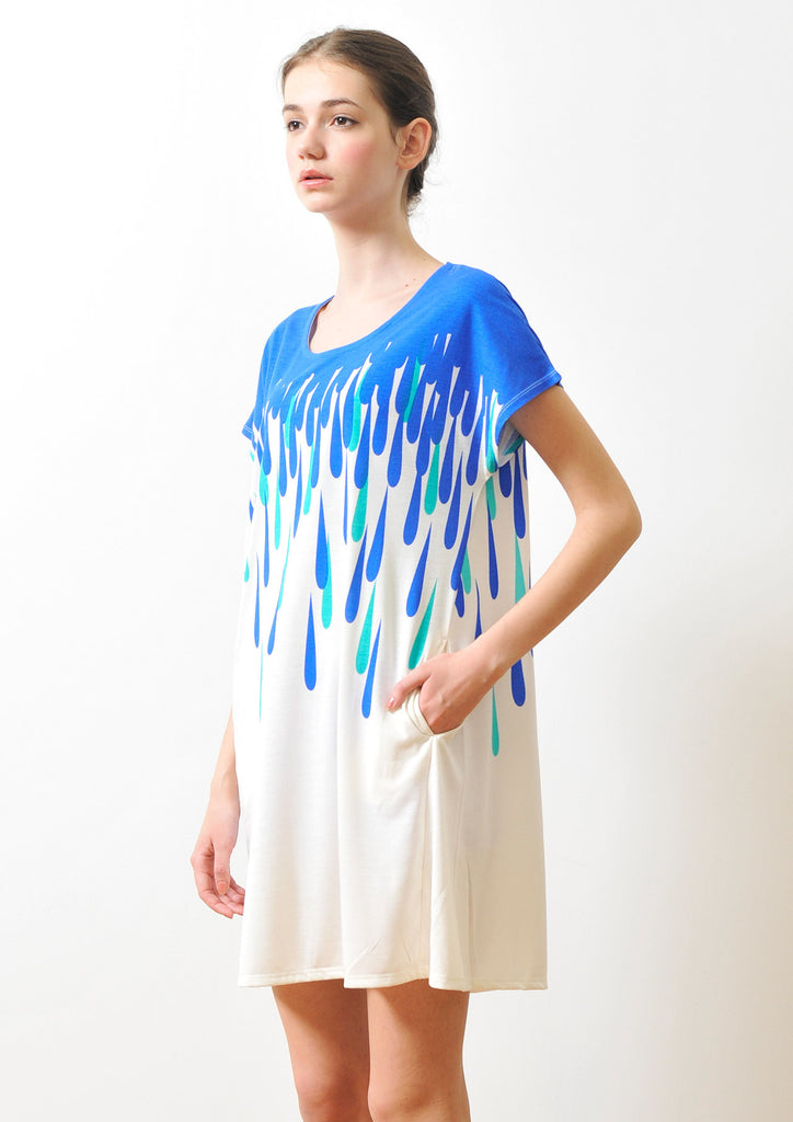 A Line Short Sleeve One-piece B(Waterdrop)