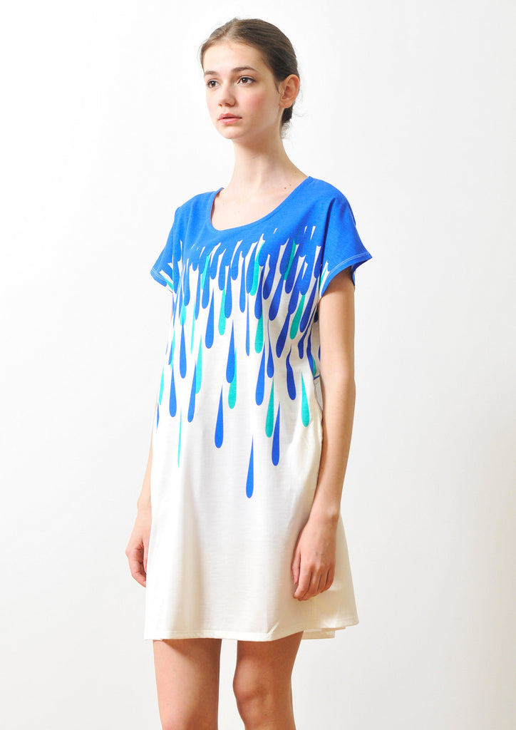 A Line Short Sleeve One-piece B(Waterdrop)