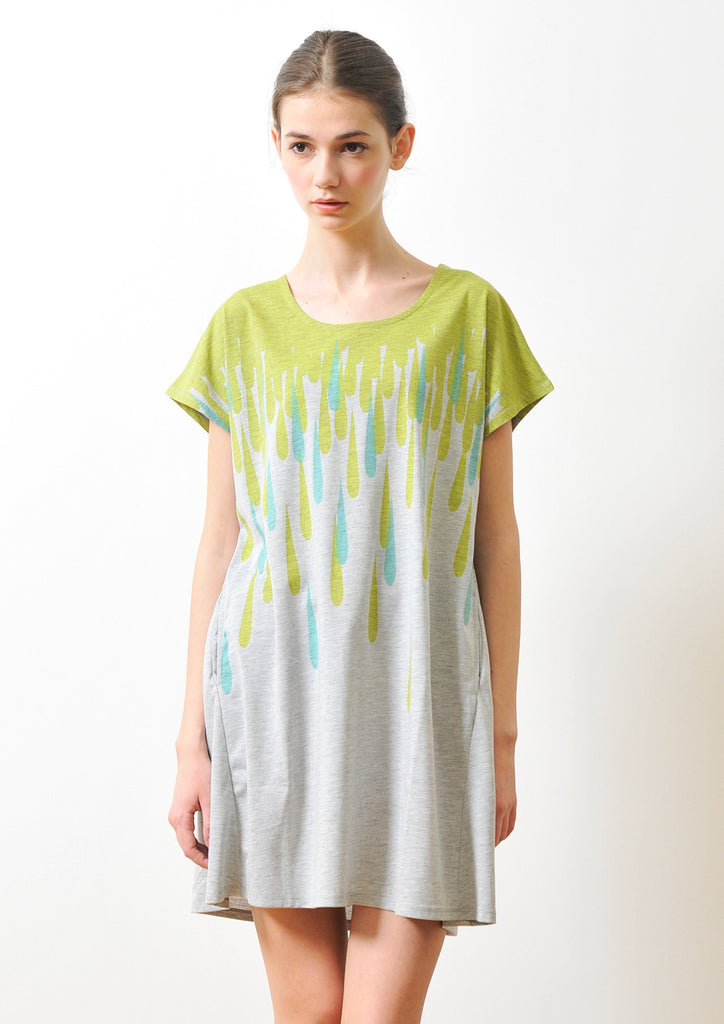 A Line Short Sleeve One-piece B(Waterdrop)