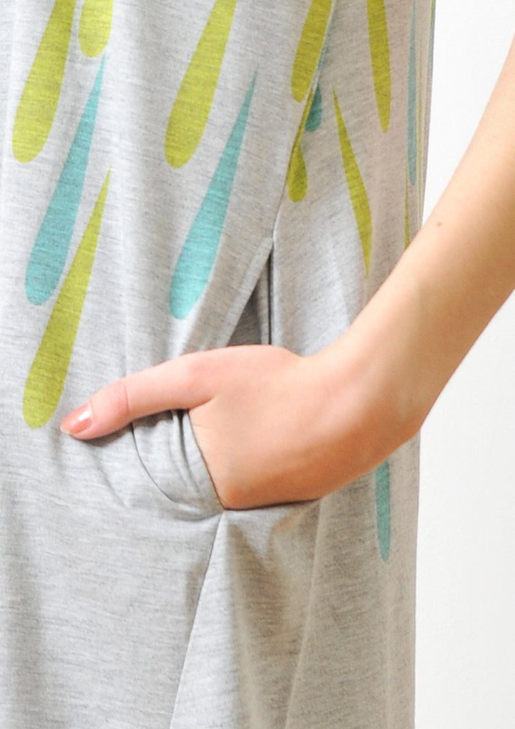 A Line Short Sleeve One-piece B(Waterdrop)