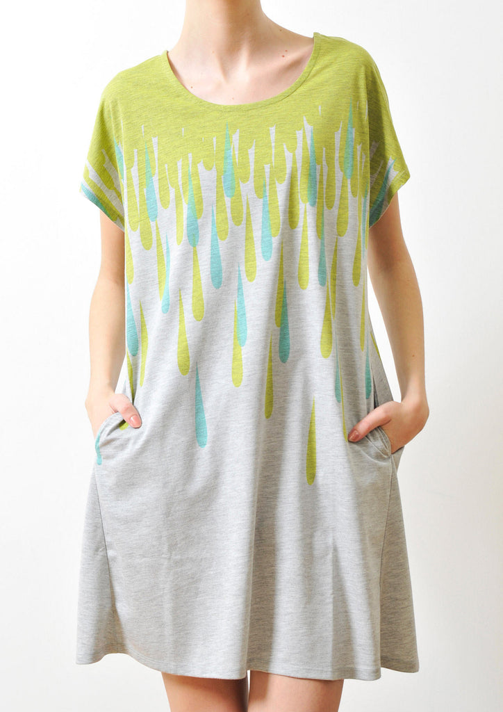 A Line Short Sleeve One-piece B(Waterdrop)