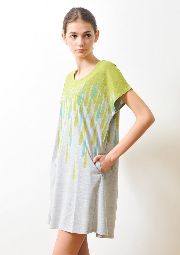 A Line Short Sleeve One-piece B(Waterdrop)