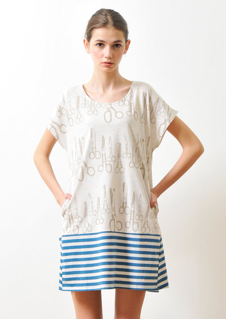 A Line Short Sleeve One-piece B(Scissors Collection)