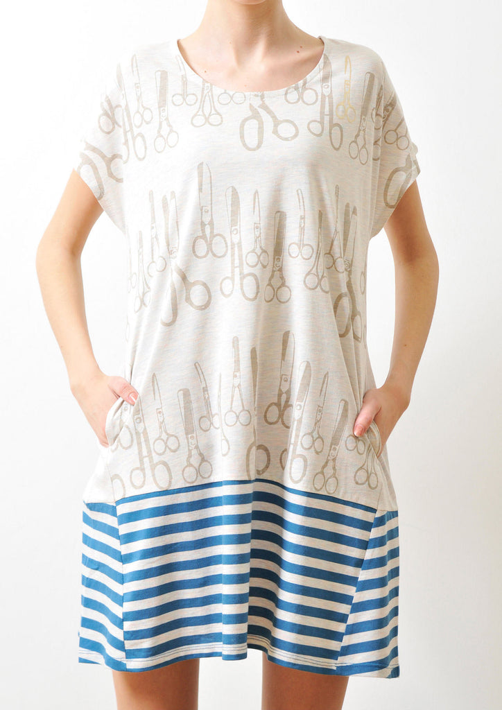 A Line Short Sleeve One-piece B(Scissors Collection)