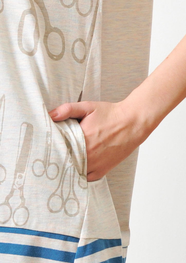 A Line Short Sleeve One-piece B(Scissors Collection)