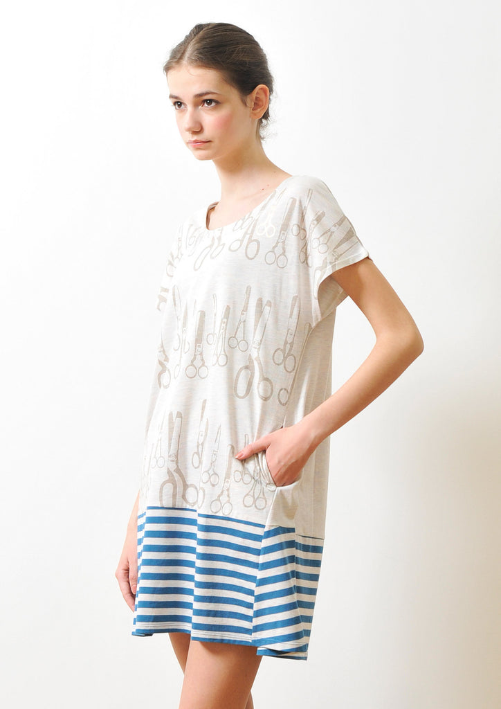 A Line Short Sleeve One-piece B(Scissors Collection)