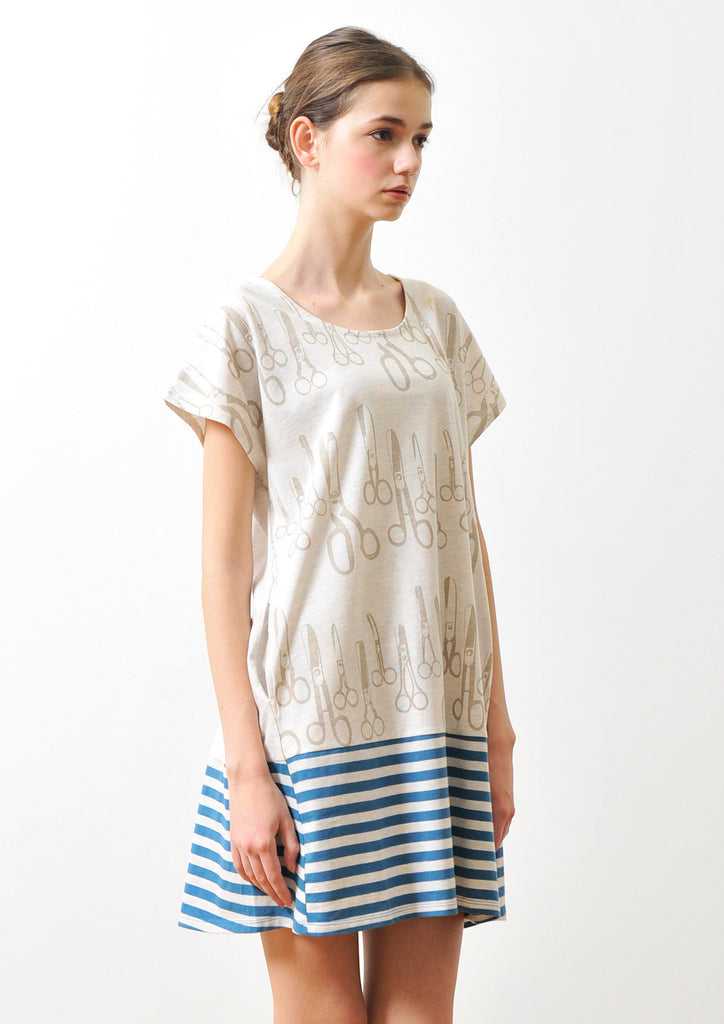 A Line Short Sleeve One-piece B(Scissors Collection)
