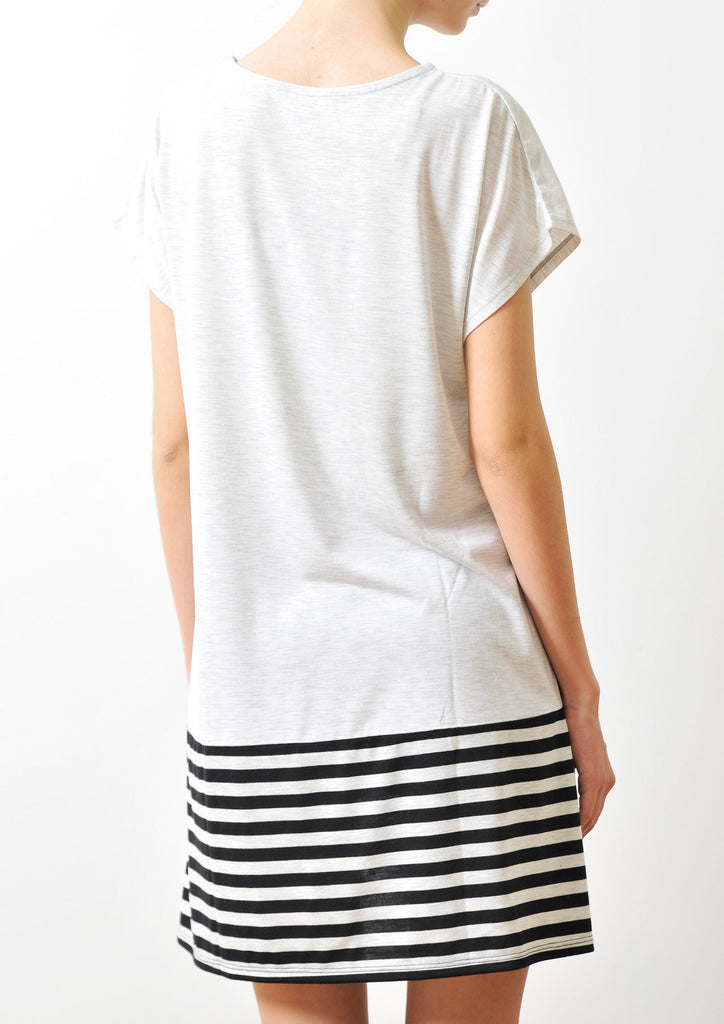 A Line Short Sleeve One-piece B(Bar Des Waldes)