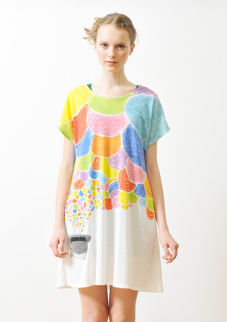 A Line Short Sleeve One-Piece (Endless Balloon)
