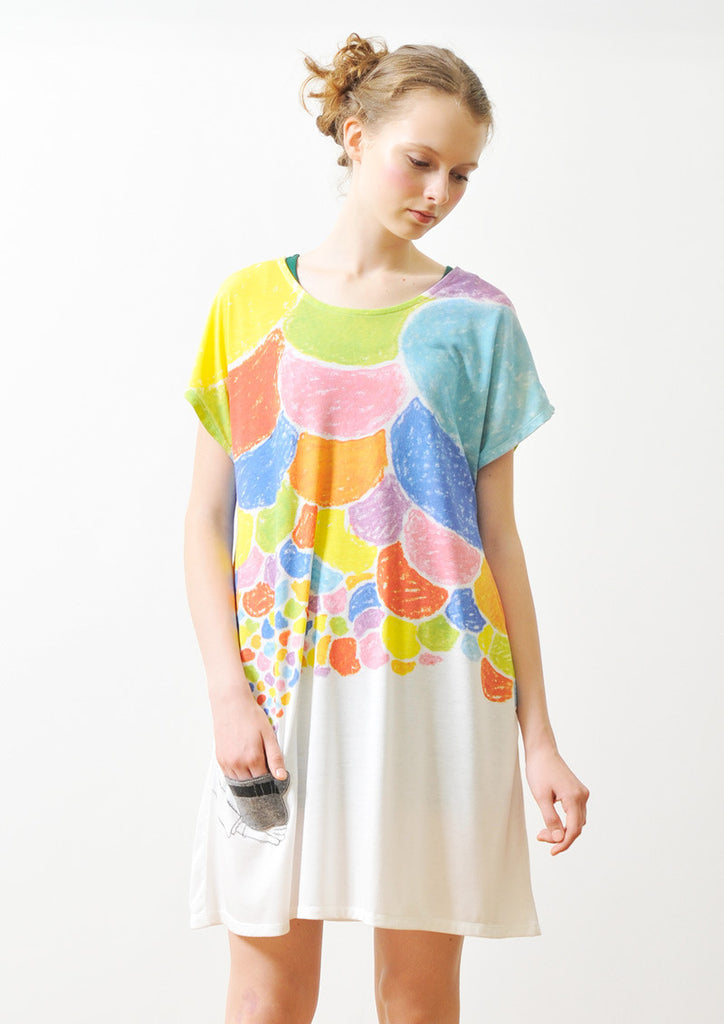 A Line Short Sleeve One-Piece (Endless Balloon)