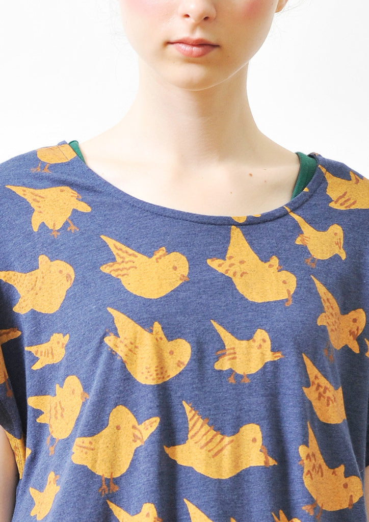 A Line Short Sleeve One-Piece (Bird House)