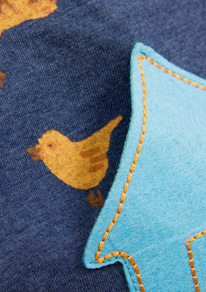 A Line Short Sleeve One-Piece (Bird House)