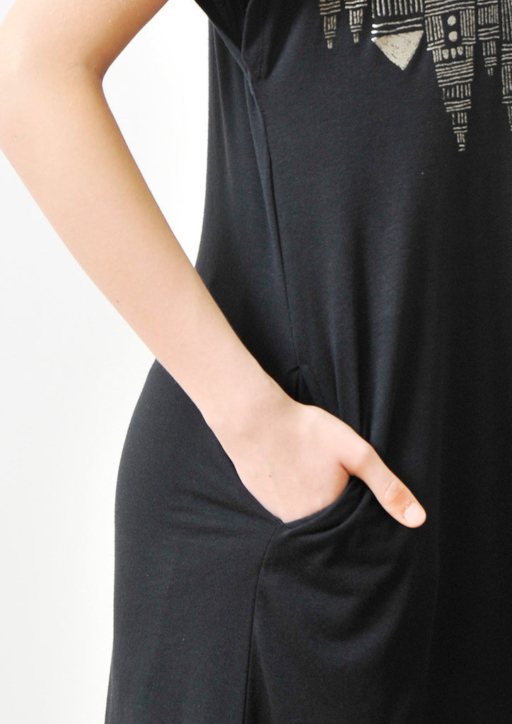 A Line Short Sleeve One-Piece (Geometric Castle)