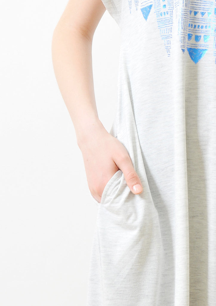 A Line Short Sleeve One-Piece (Geometric Castle)